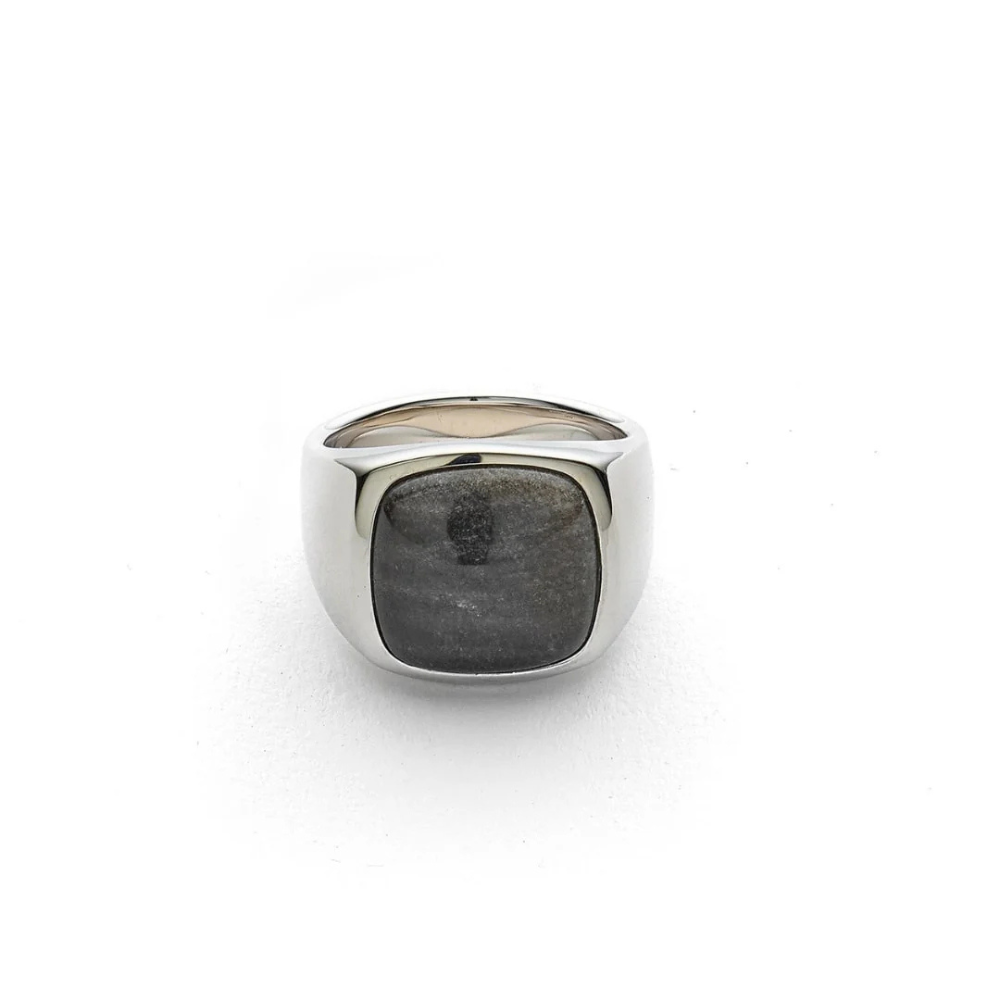 Alexander Lynggaard Signet Ring Sølv Med Obsidian H10080 - Fingerringe