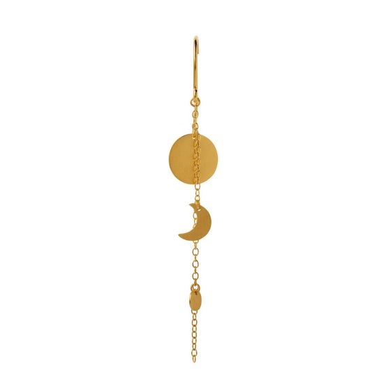 Stine ørering Sun And Moon With Chain 1360 - Stine A Øreringe