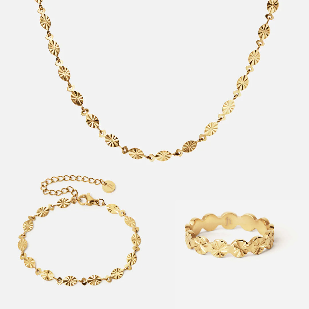 Sunset Halskæde Armbånd Ring 18k Guldbelagt - Josephine Nord Halskæder