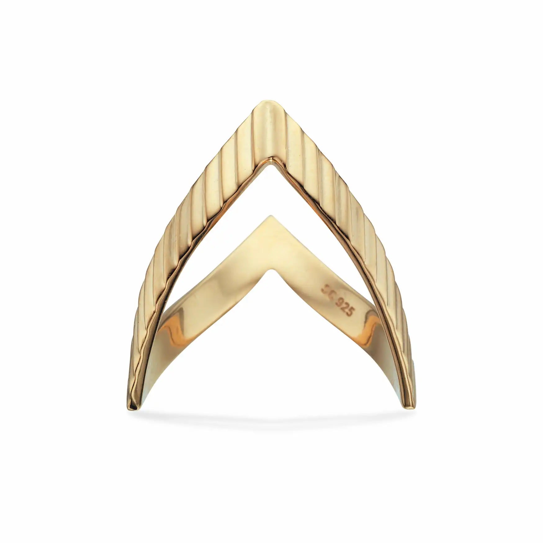 Scrouples Sølv Forgyldt Ring Med Mønster 726542 - Scrouples Fingerringe  - 1233690198989