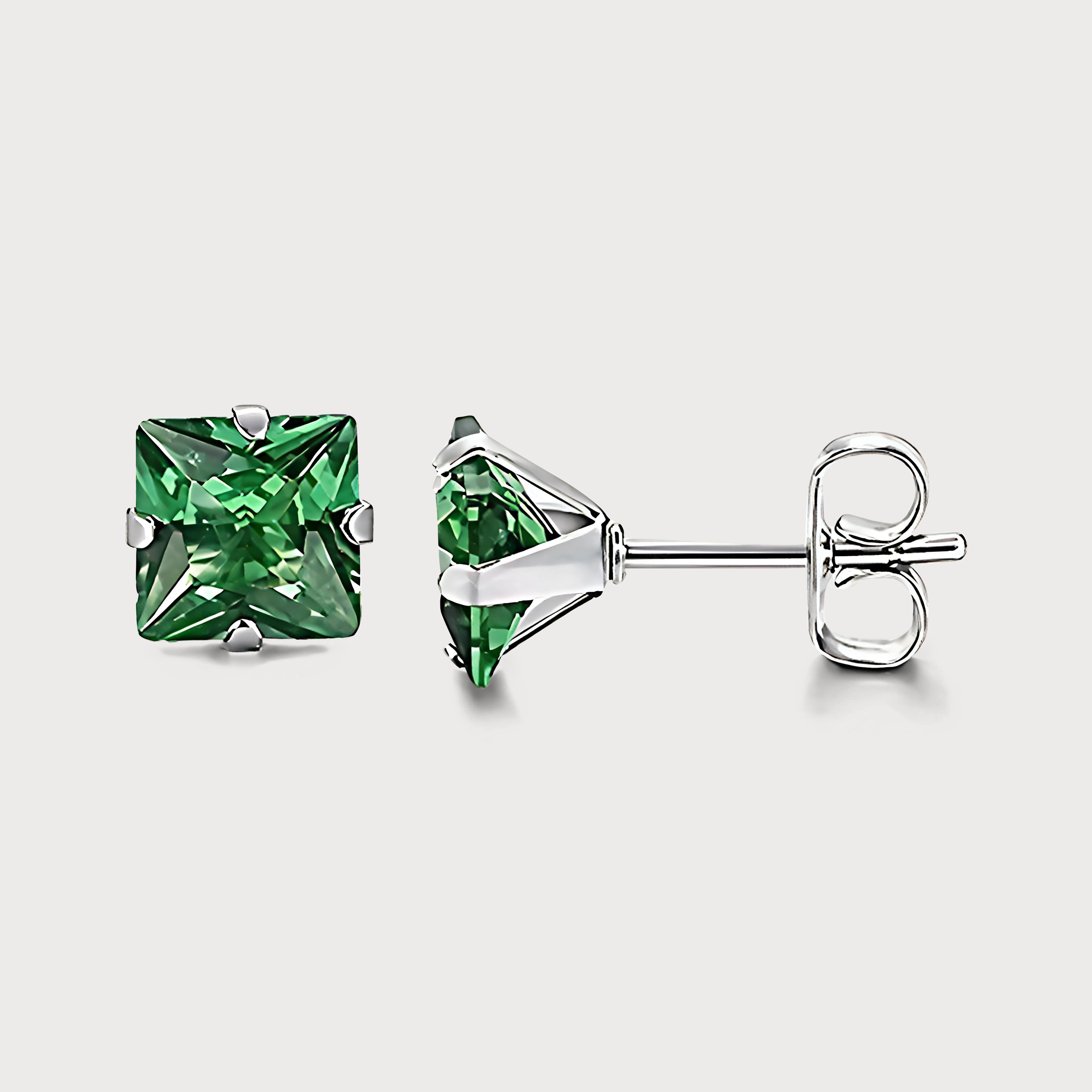 Luiz Ørering 6mm Emerald - Øreringe