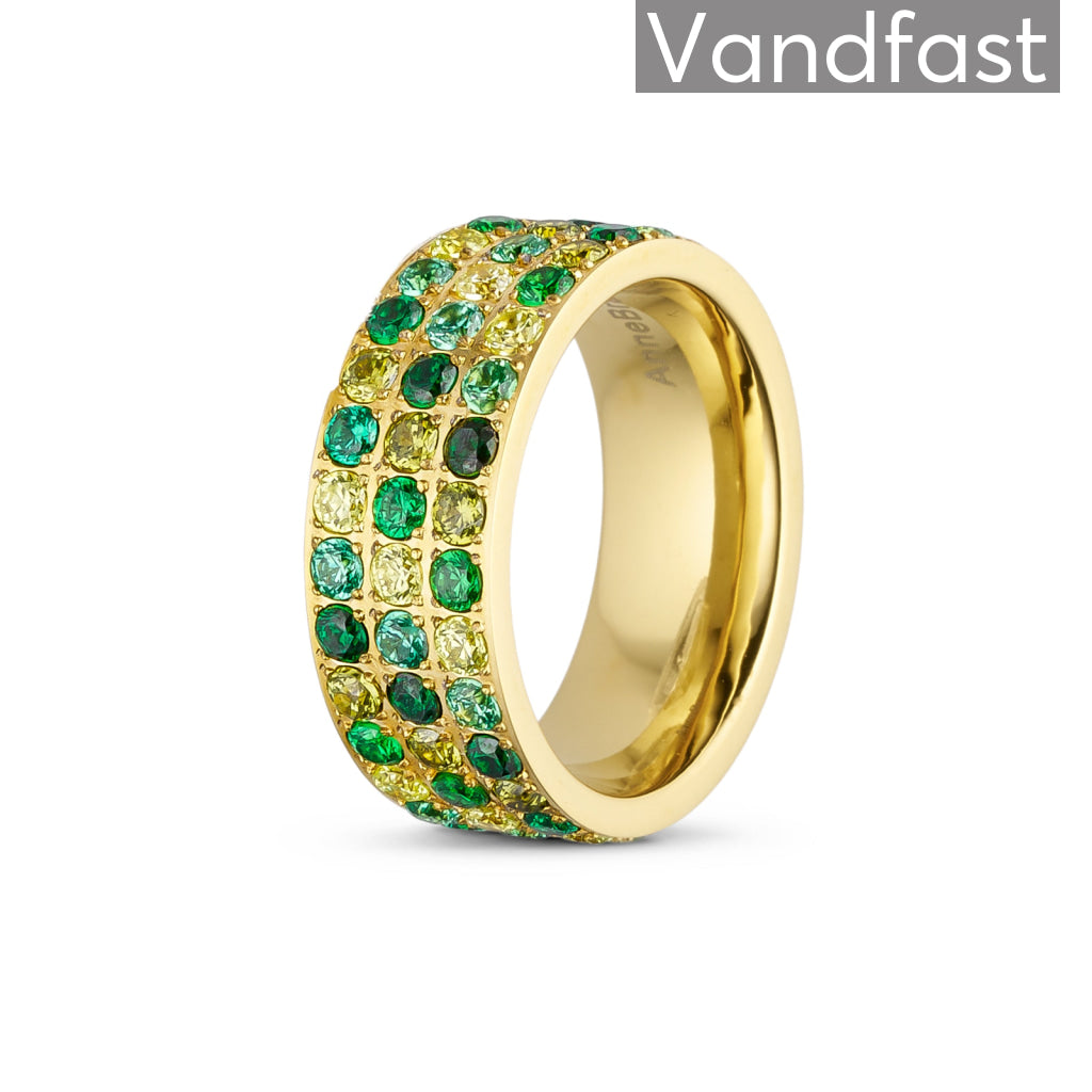 Grøn Annebrauner Alliance Green Mix Ring 18k Guldbelagt - Annebrauner Fingerringe  - 2005996050594