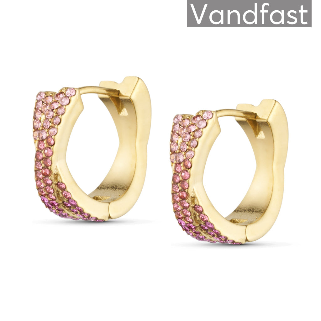 Pink Annebrauner Alma Zirconia Mix Big 18k Guldbelagt - Bella Øreringe  - 2006684593317
