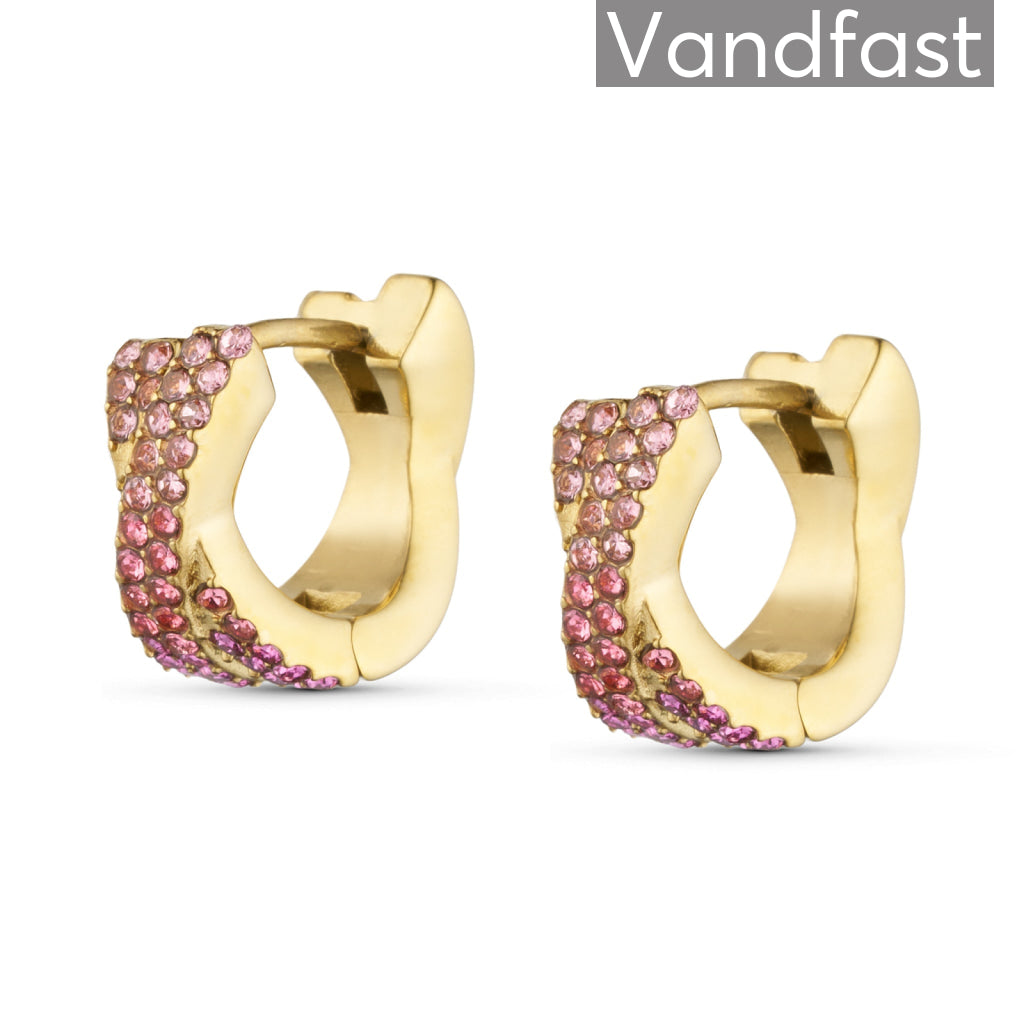 Pink Annebrauner Alma Zirconia Mix 18k Guldbelagt - Bella Øreringe  - 2006713429150