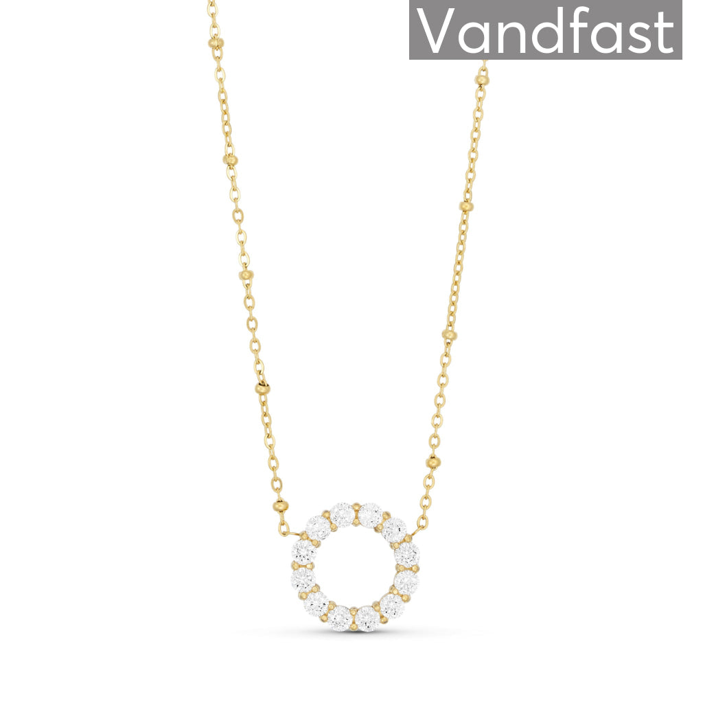 Annebrauner Big Circle Halskæde 18k Guldbelagt - Bi Halskæder  - 2003493394593