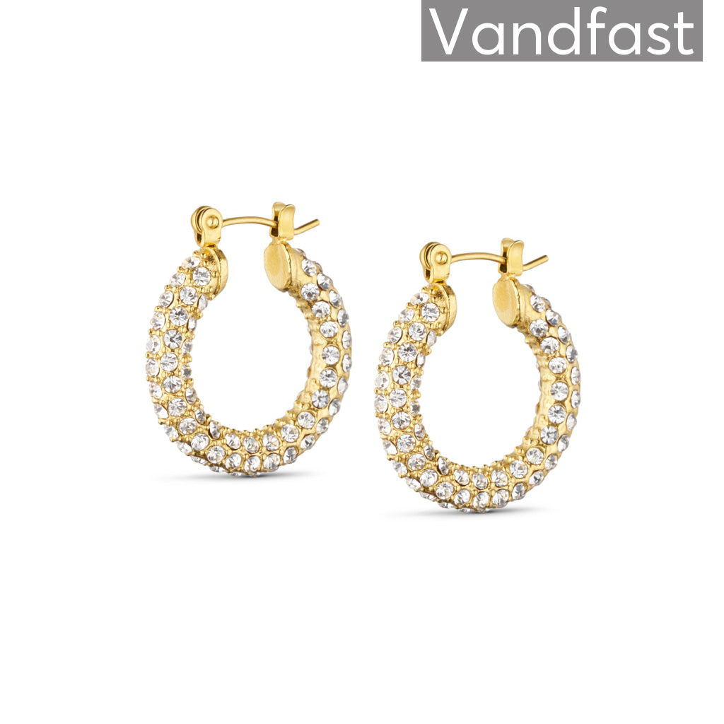 Annebrauner Big Sparkling Party 18k Guldbelagt - Bella Øreringe  - 2003079708837