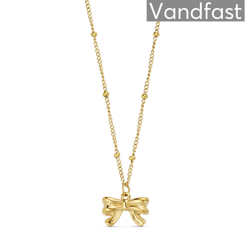 Annebrauner Bow Lovely Halskæde 18k Guldbelagt - Bella Halskæder  - 2007405816999