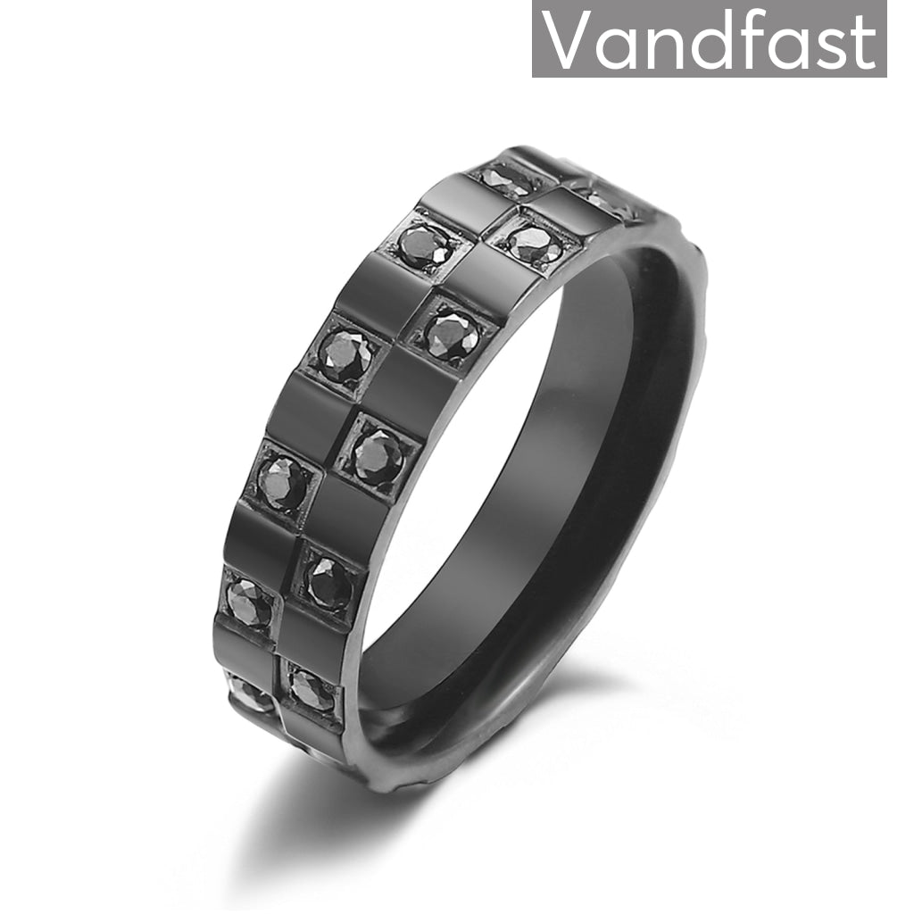 Sort Annebrauner Chess Black Ring - Fingerringe  - 2001078323556