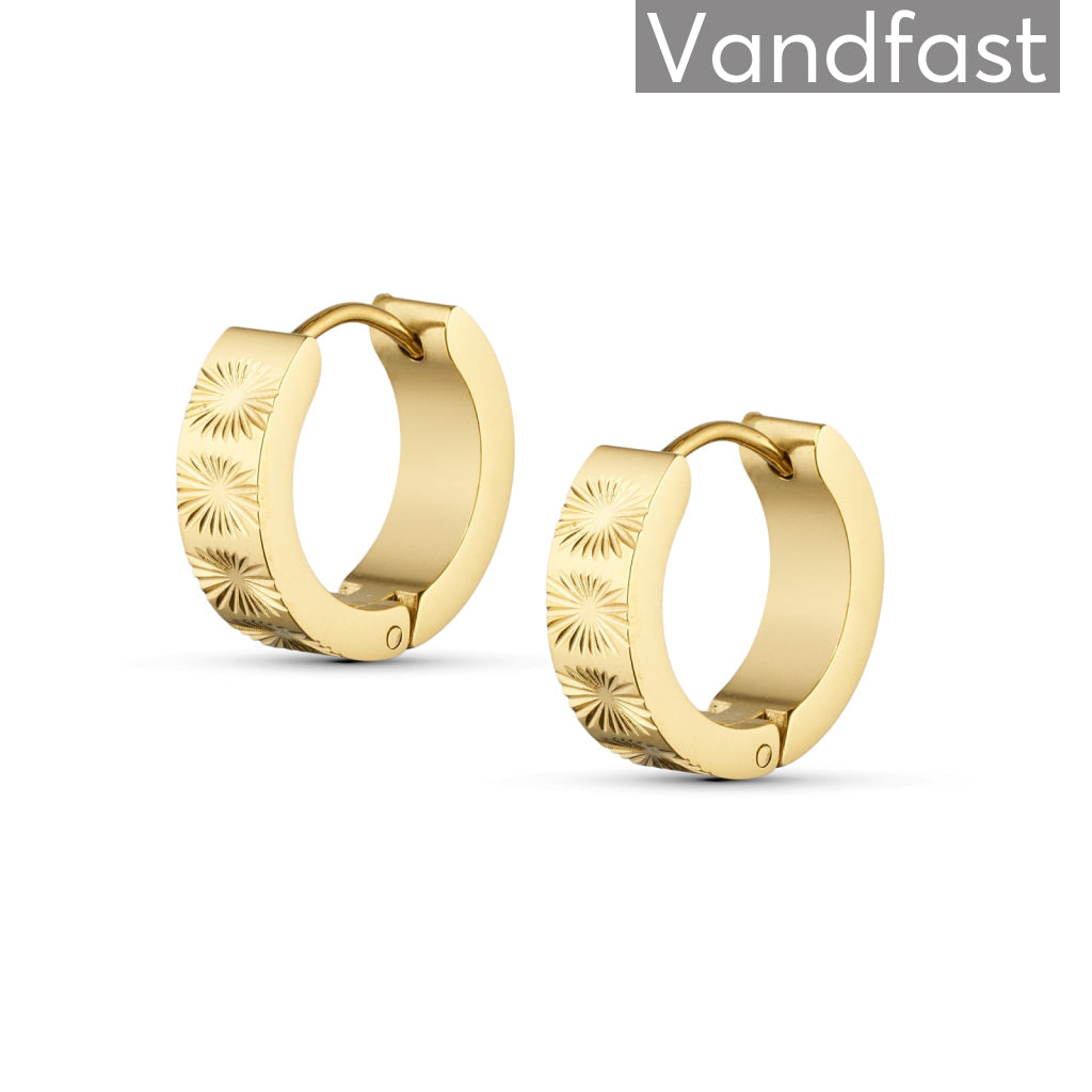 Annebrauner Chunky Sun Creole 18k Guldbelagt - Bella Øreringe  - 2002193989795