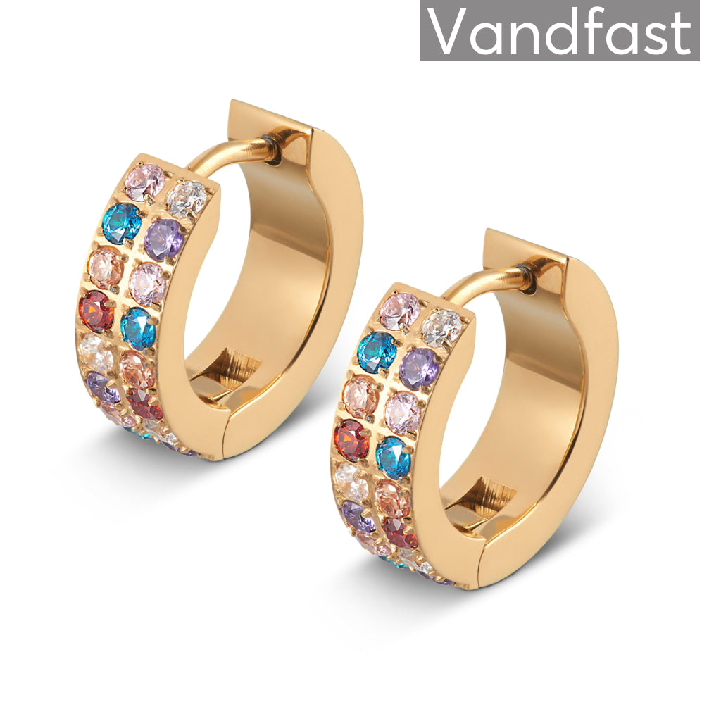 Annebrauner Creole Double Line Multicolor 18k Guldbelagt - Øreringe  - 2000476934883