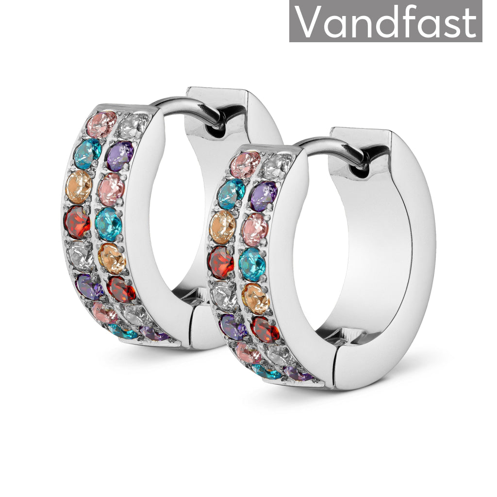 Annebrauner Creole Double Line Multicolor - Cab Øreringe  - 2000640044196