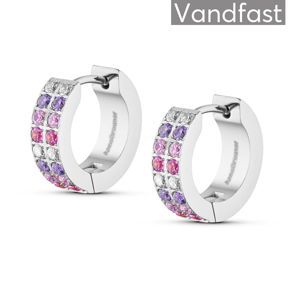 Annebrauner Creole Double Line Rose Violet Mix - Bi Øreringe  - 2004380752038