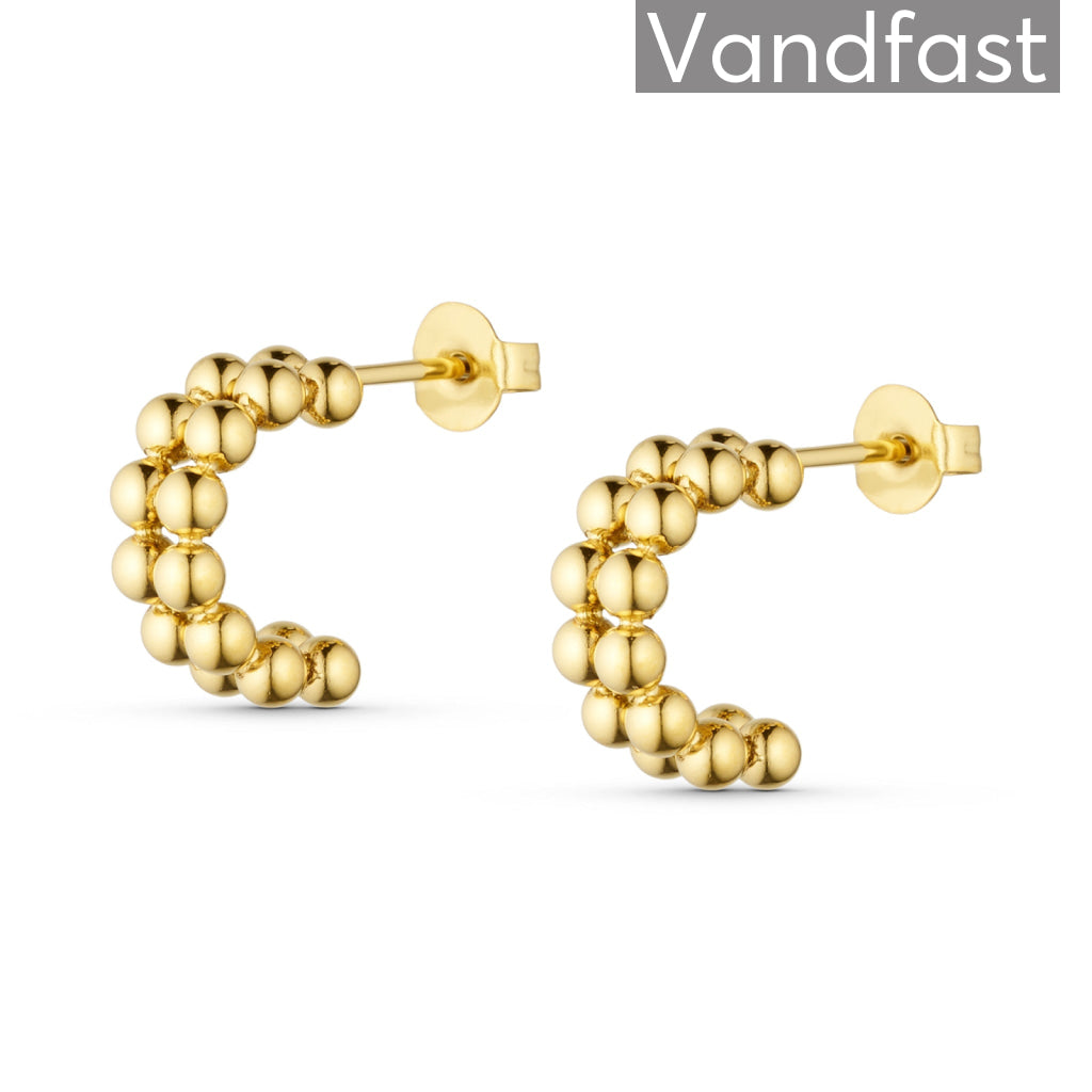 Annebrauner Double Ball 18k Guldbelagt - Bella Øreringe  - 2008962087075