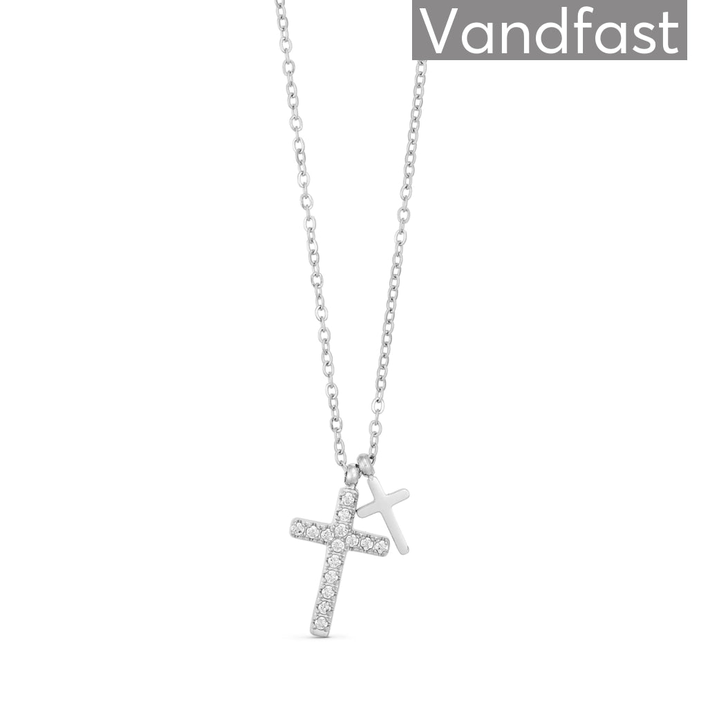 Annebrauner Double Cross Necklace - Bella Halskæder  - 2004577022111