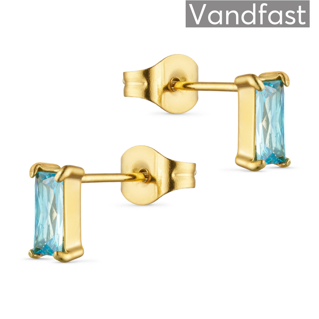 Annebrauner Empress 3x6mm Aquamarine 18k Guldbelagt - Annebrauner Øreringe  - 2001709386912