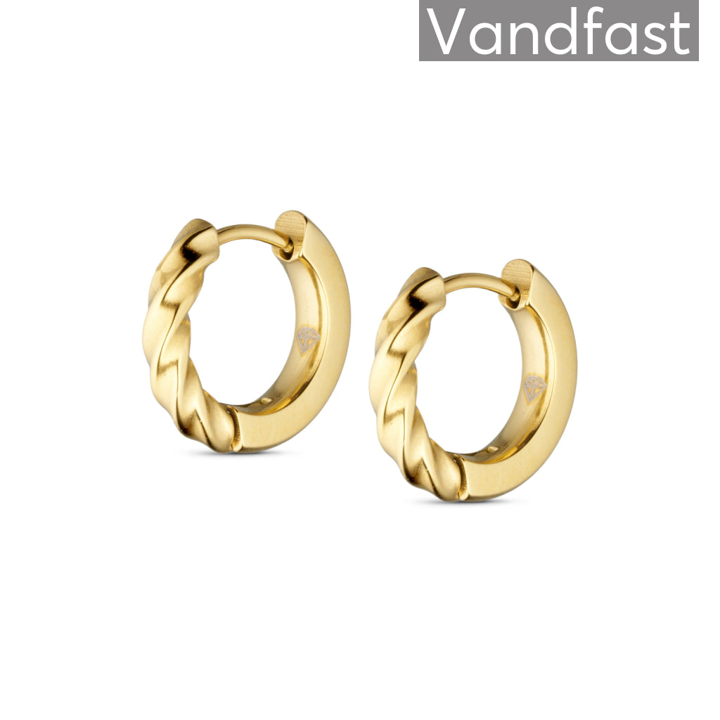 Annebrauner Half Twisted Creole 18k Guldbelagt - Bella Øreringe  - 2003338586275