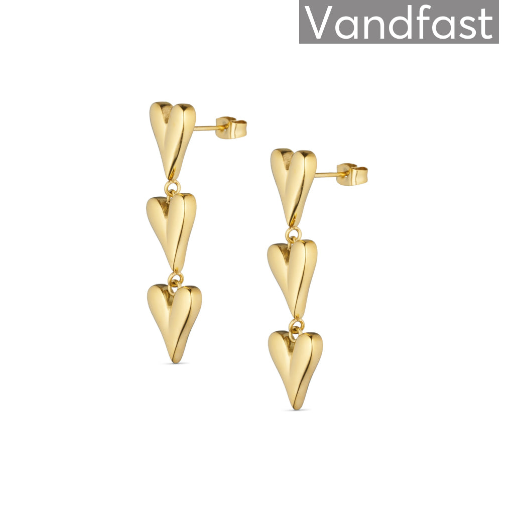 Annebrauner Kenya Heart 18k Guldbelagt - Bella Øreringe  - 2009466069154