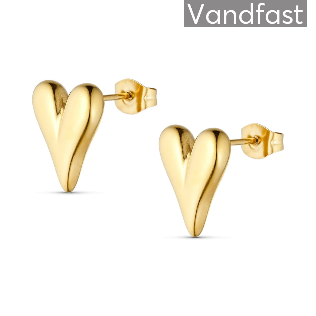 Annebrauner Kenya Heart Studs 18k Guldbelagt - Bella Øreringe  - 2009920105633