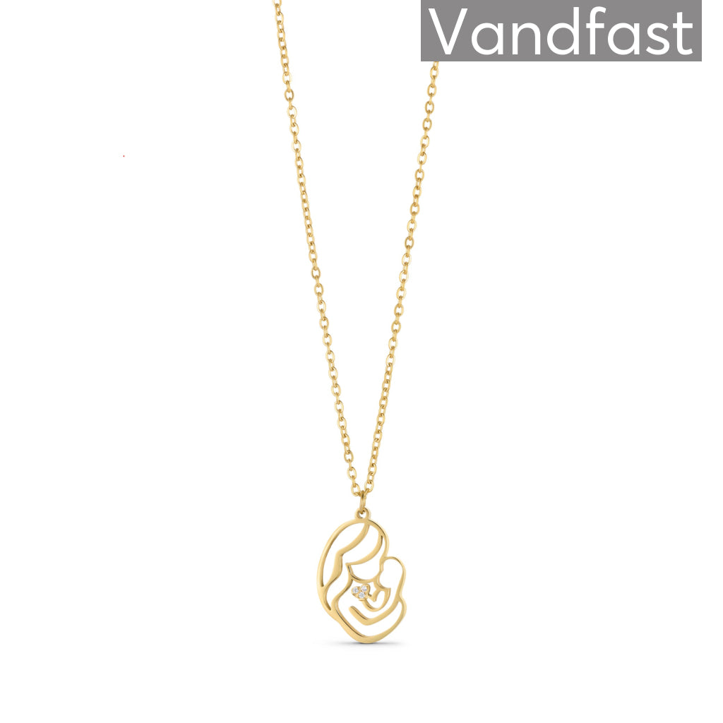 Annebrauner Mother & Child Halskæde 18k Guldbelagt - Cab Halskæder  - 2007844922763