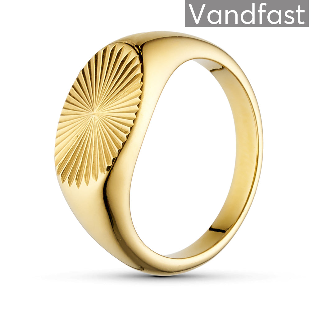 Annebrauner Oval Sun Ring 18k Guldbelagt - Bella Fingerringe  - 2005493220513