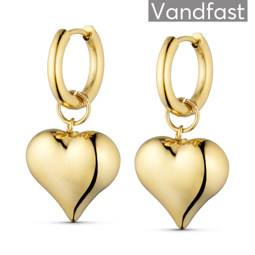 Annebrauner Palermo Heart Creole 18k Guldbelagt - Bella Øreringe  - 2009391885478