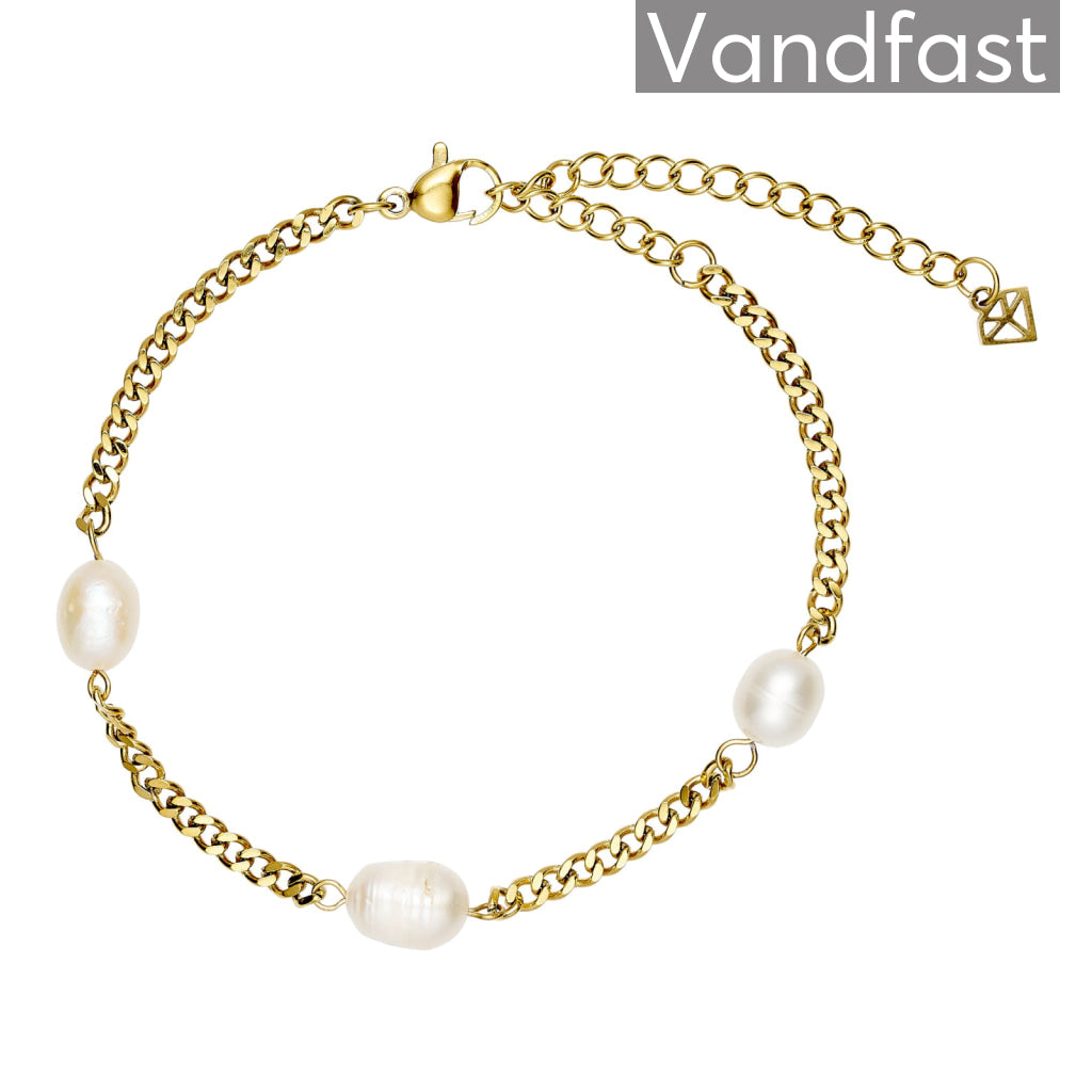 Annebrauner Panzer Pearl Armbånd 18k Guldbelagt - Bella Armbånd  - 2004741164197