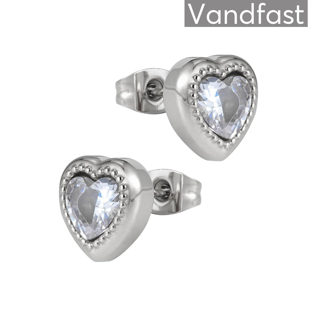 Annebrauner Passion Heart Clear - Cab Øreringe  - 2003471557798