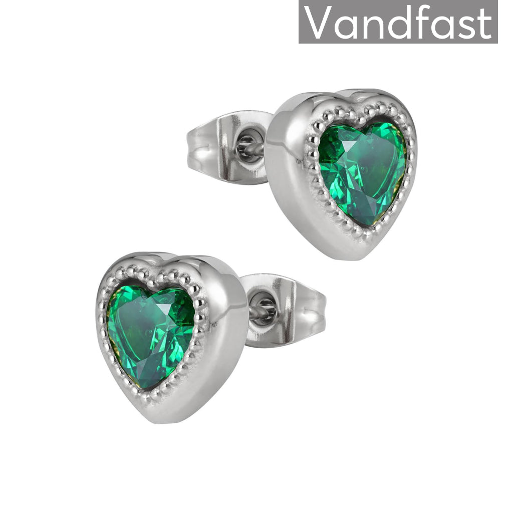 Grøn Annebrauner Passion Heart Green - Cab Øreringe  - 2003618030757