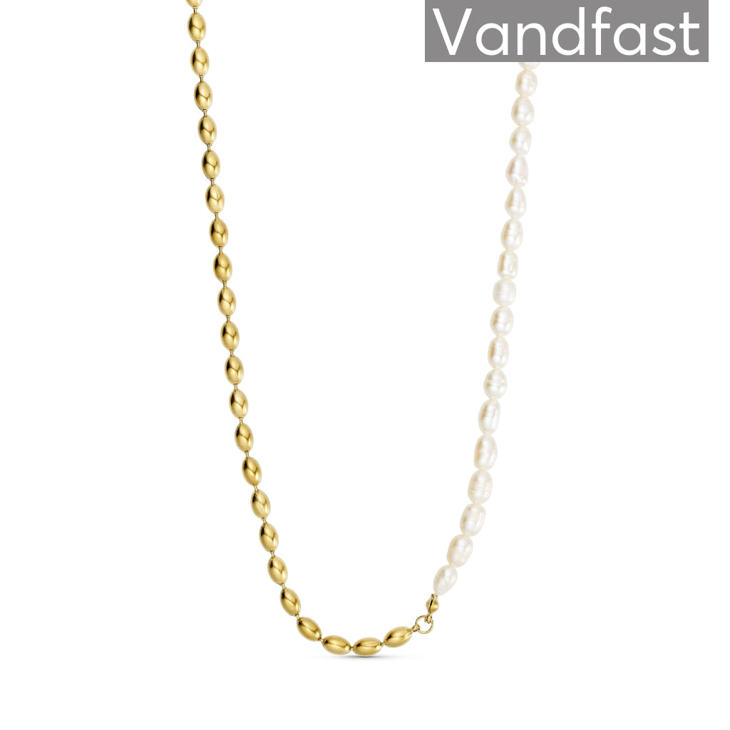 Annebrauner Pearl Mix Ball Halskæde 18k Guldbelagt - Bella Halskæder  - 2008162875557