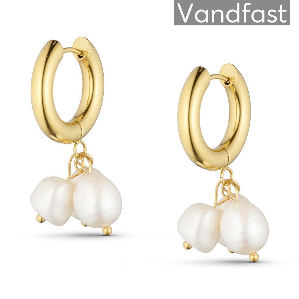 Annebrauner Pearl Trio 18k Guldbelagt - Bella Øreringe  - 2000926528679