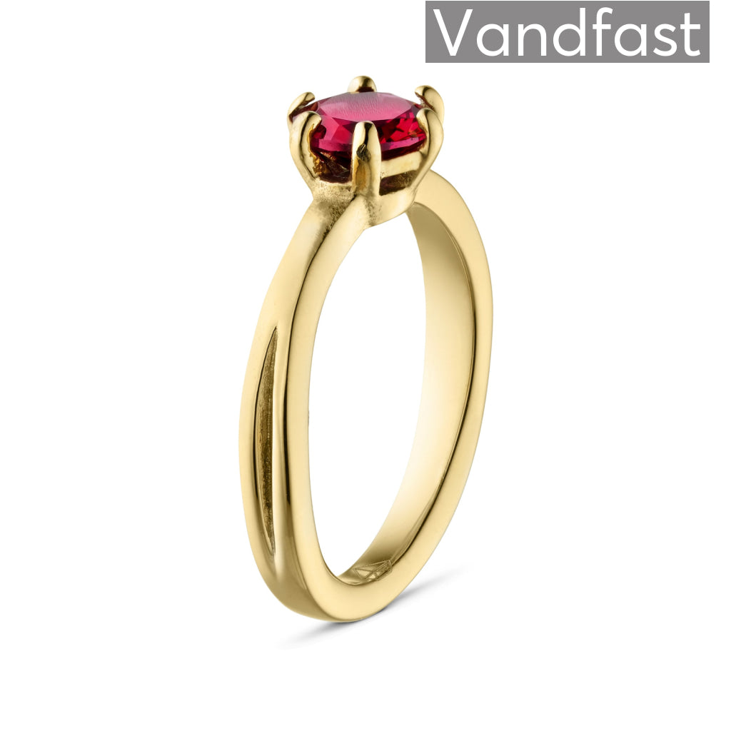 Annebrauner Princess Ruby Ring 18k Guldbelagt - Cab Fingerringe  - 2006201541005
