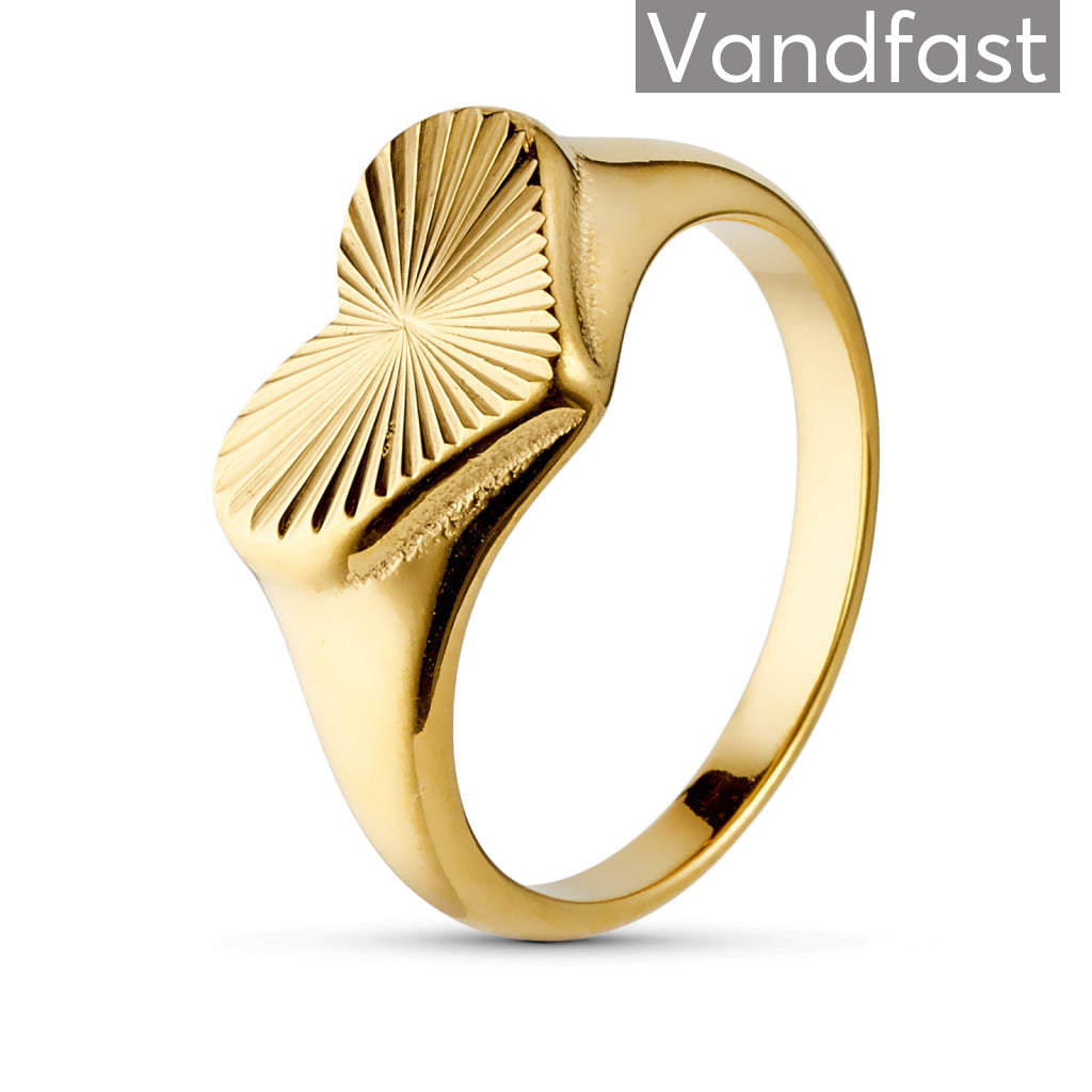 Annebrauner Sun Heart Ring 18k Guldbelagt - Bella Fingerringe  - 2003339707556