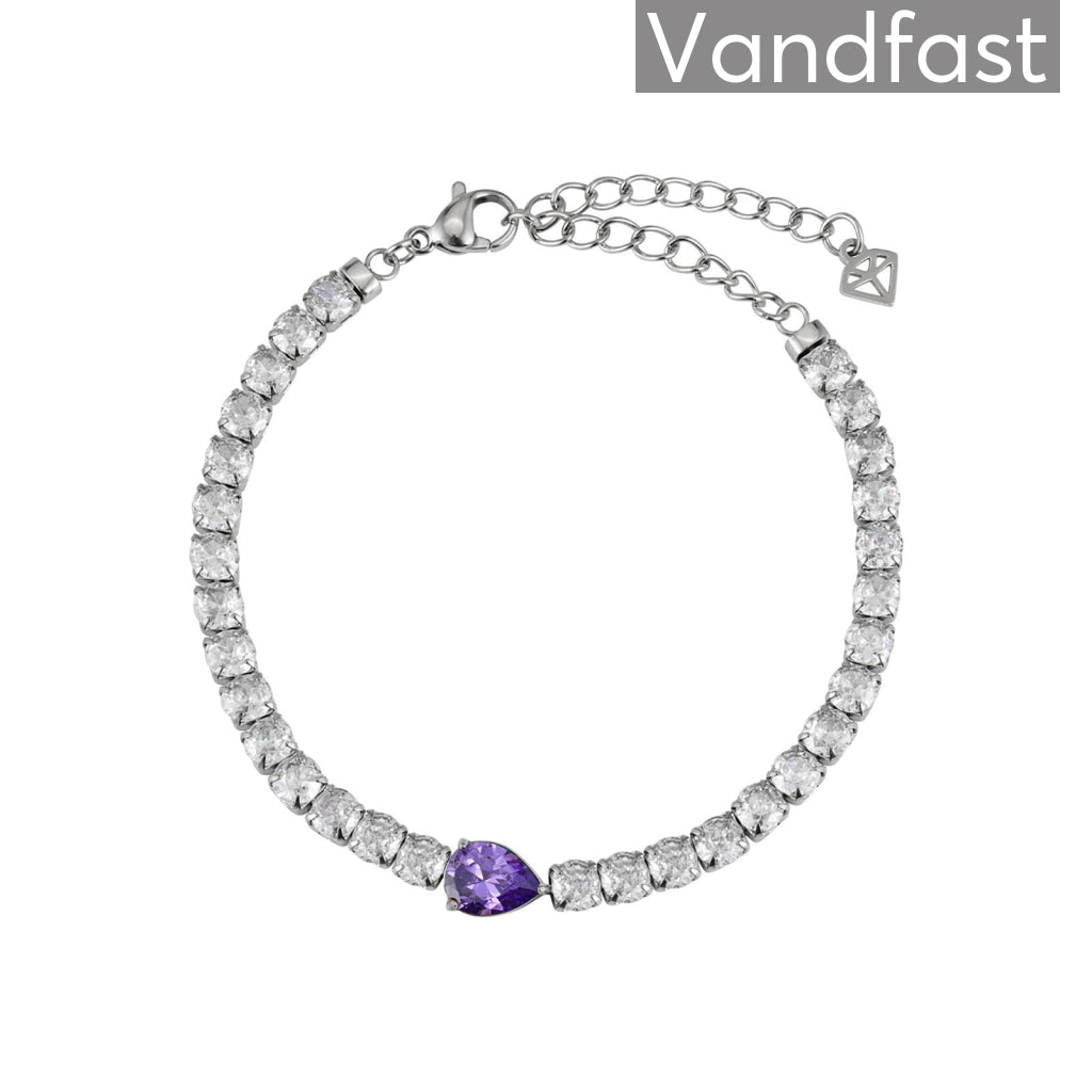Annebrauner Tennis Paris Violet Armbånd - Cab Armbånd  - 2001097516199