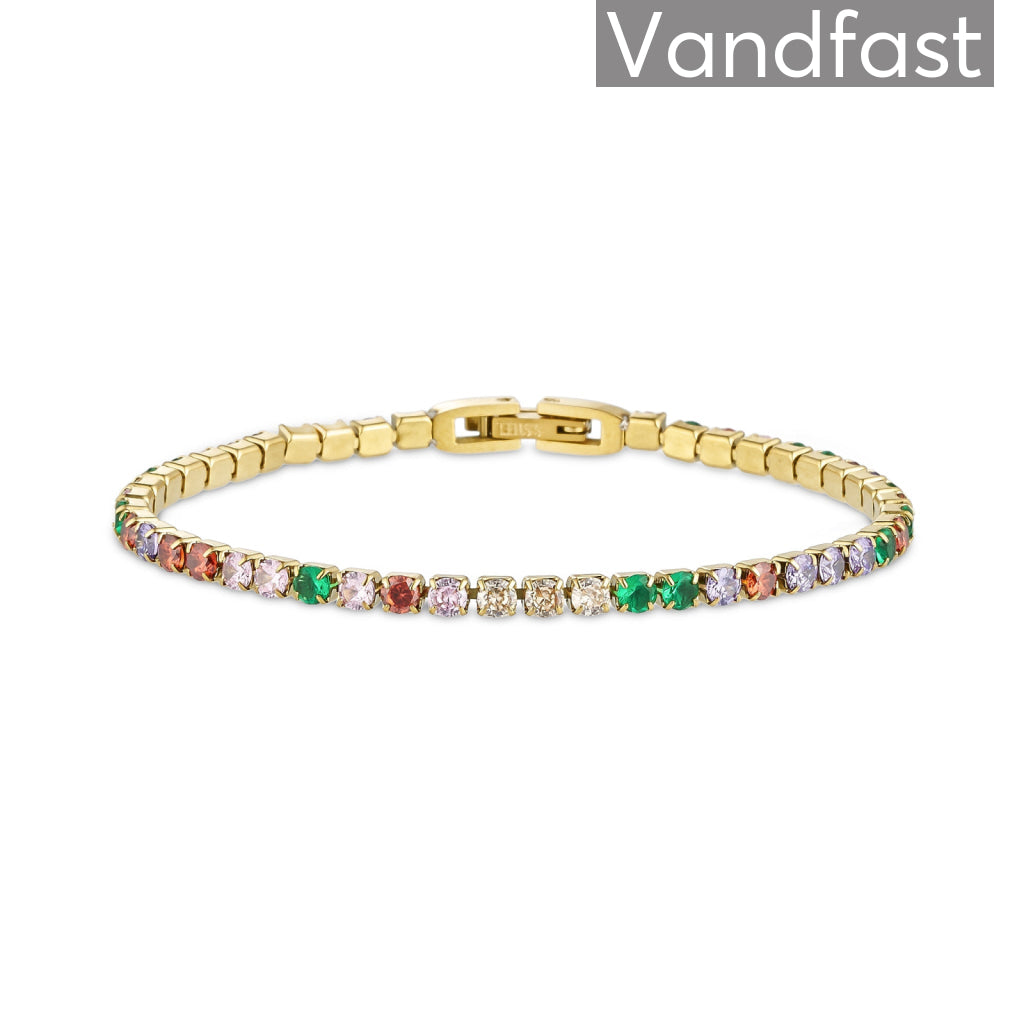 Annebrauner Tennis Texas Armbånd 18k Guldbelagt - Bella Armbånd  - 2002821420195