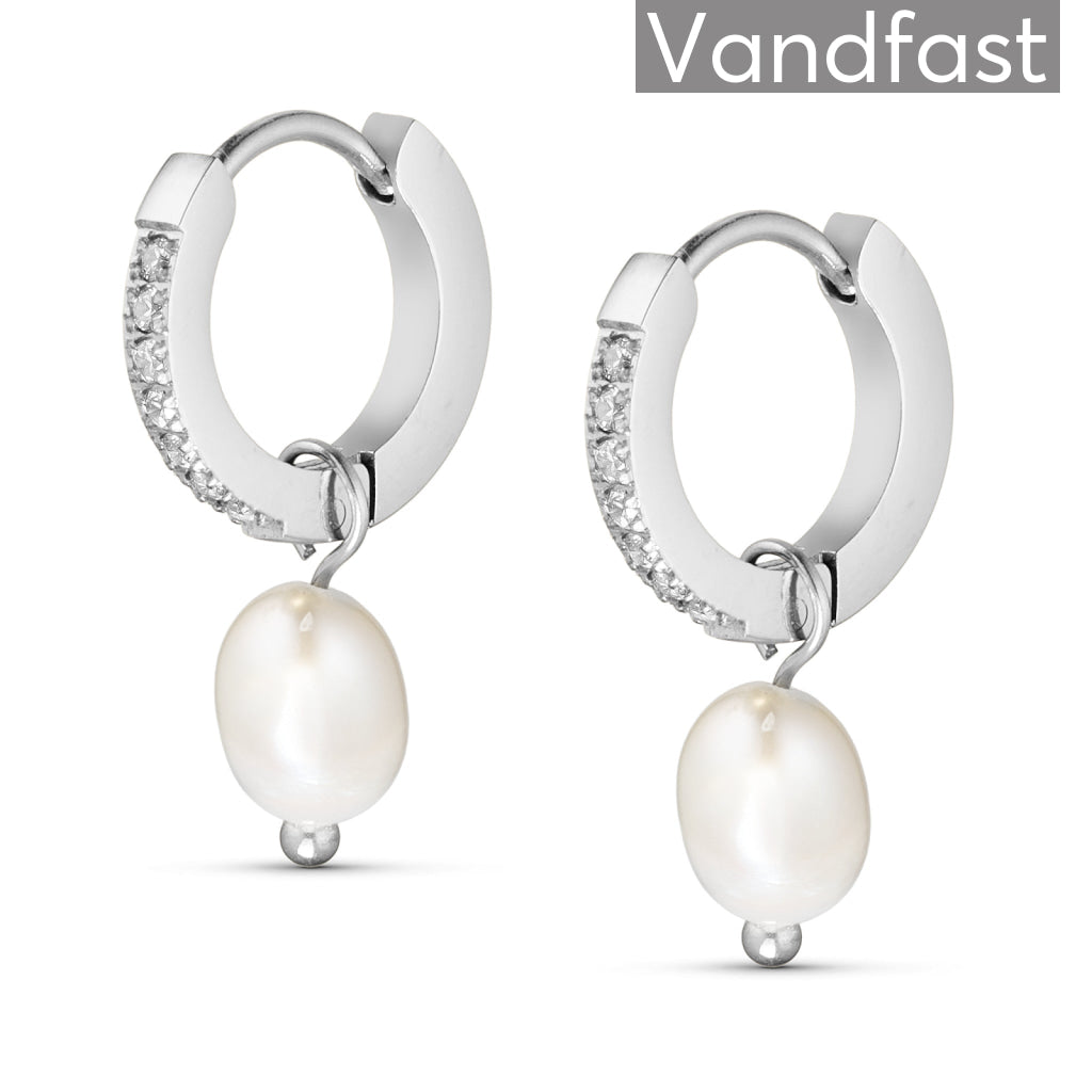 Annebrauner Zirconia Pearl Creole - Bella Øreringe  - 2005614579872