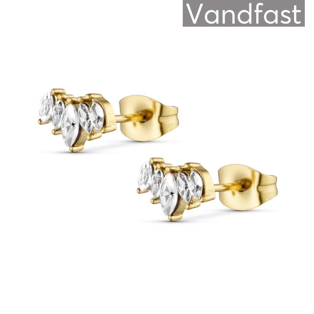 Annebrauner Zirconia Studs 18k Guldbelagt - Bella Øreringe  - 2002676196511