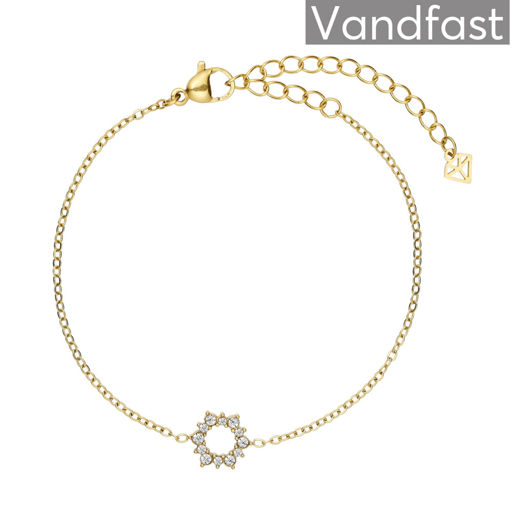 Annebrauner Zirconia Sunflower Armbånd 18k Guldbelagt - Bella Armbånd  - 2008175015070
