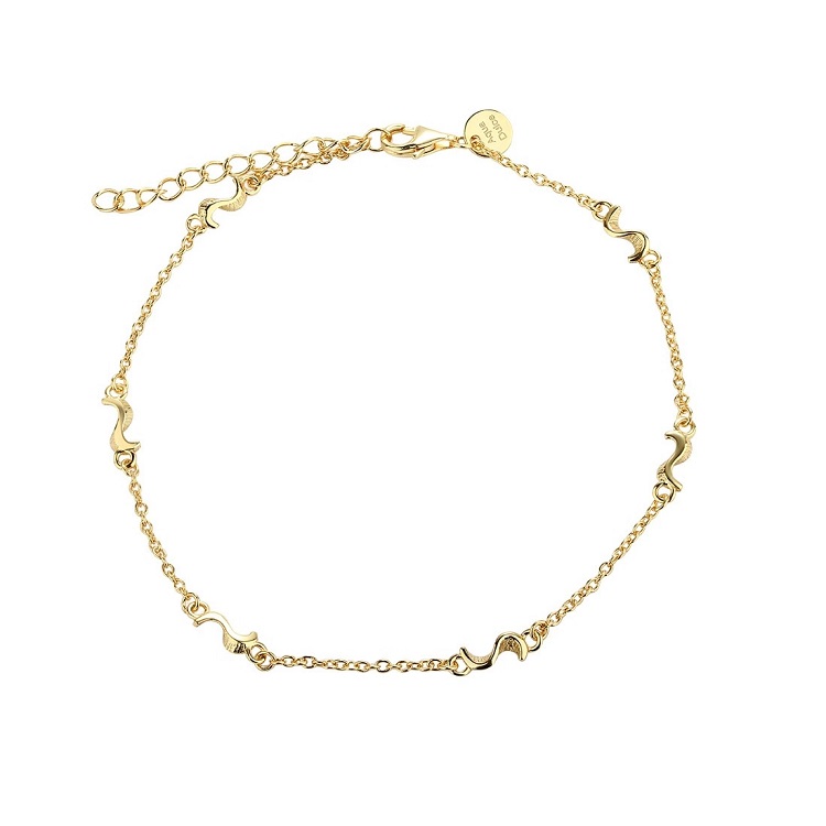 Aqua Dulce New Rhumba Ankelkæde Forgyldt 5245 - Aqua Dulce Ankelkæder