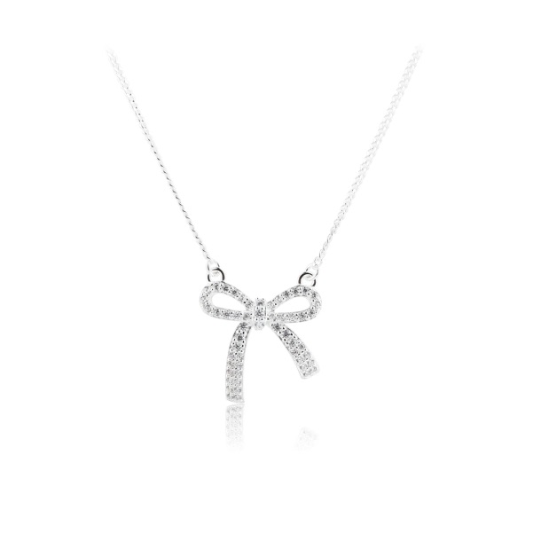 Aqua Dulce Elegant Bow Halskæde 5816 - Aqua Dulce Halskæder