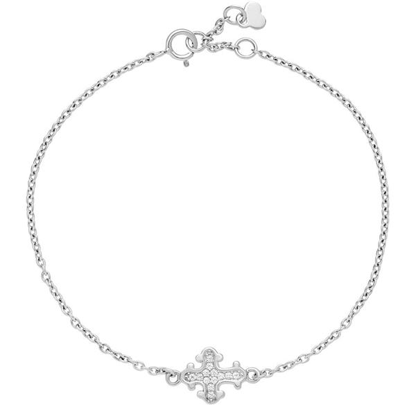 Armbånd Sølv Med Dagmarkors Zirkonia Til - Armbånd