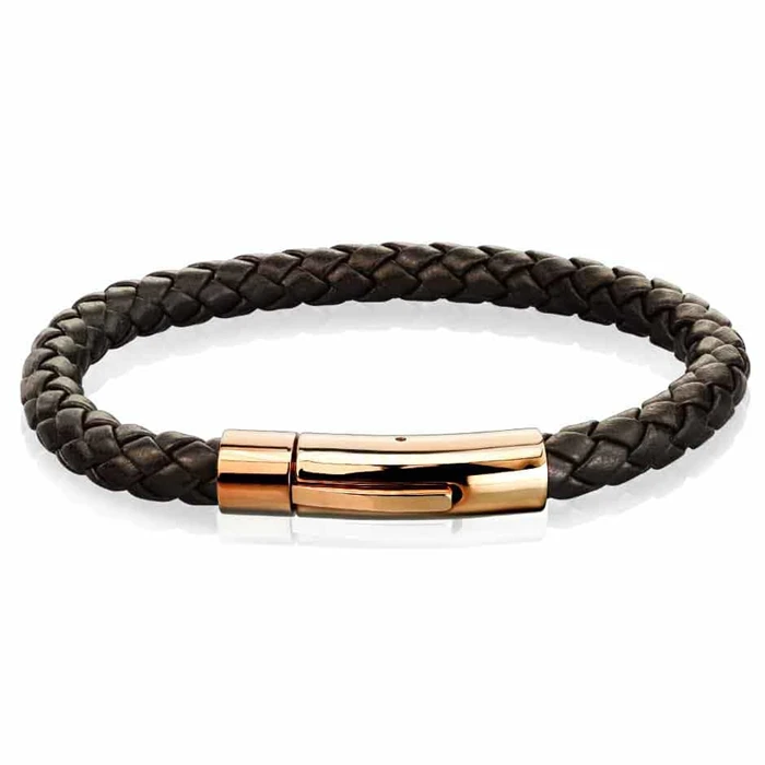 Brown Imt Læderarmbånd Ros - Armbånd