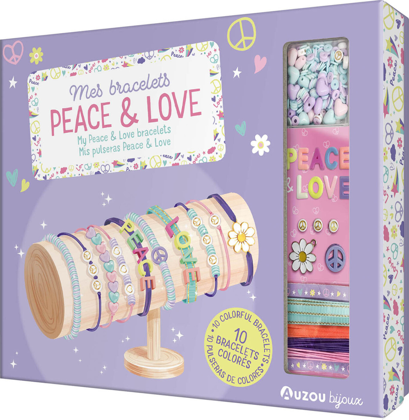 Auzou Jewellery Factory Peace Love Armbånd Diy Sæt - Auzou Armbånd  - 9791039555777