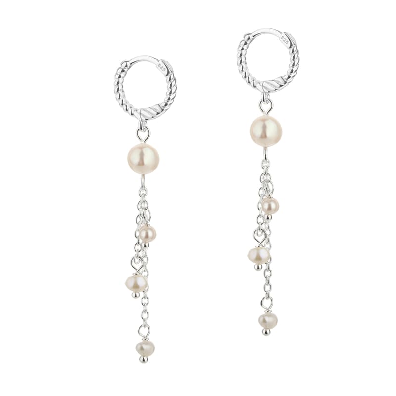 Christi Hoop Silver - Aqua Dulce Øreringe  - 5740013851132