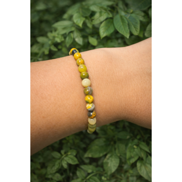Bumblebee Jaspis Armbånd 4mm Krystal Armbånd Godkarmashop - Godkarmashop Armbånd