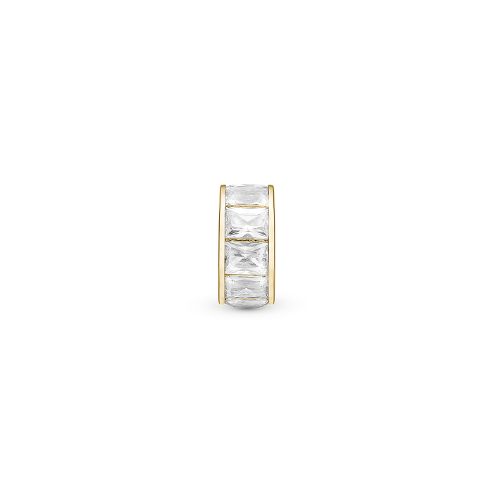 Hvid Christina White Baguette Charm 623 G303white - Christina Armbånd