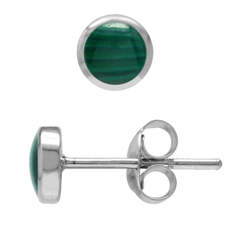 Ørestikker Med Malakit Ø4mm Par - Ørestikkere