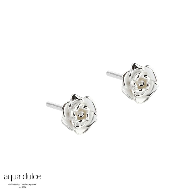 Rose Earstud Silver - Aqua Dulce Øreringe  - 5740013856939