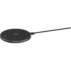 Sort Deltaco Wireless Charger Usb Certified Led Ring Black Oplader - Deltaco Fingerringe  - 7333048065179