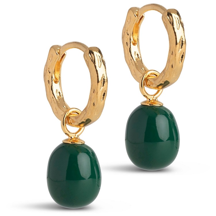 Grøn Enamel Significant øreringe E429gpetrolgreen - Øreringe