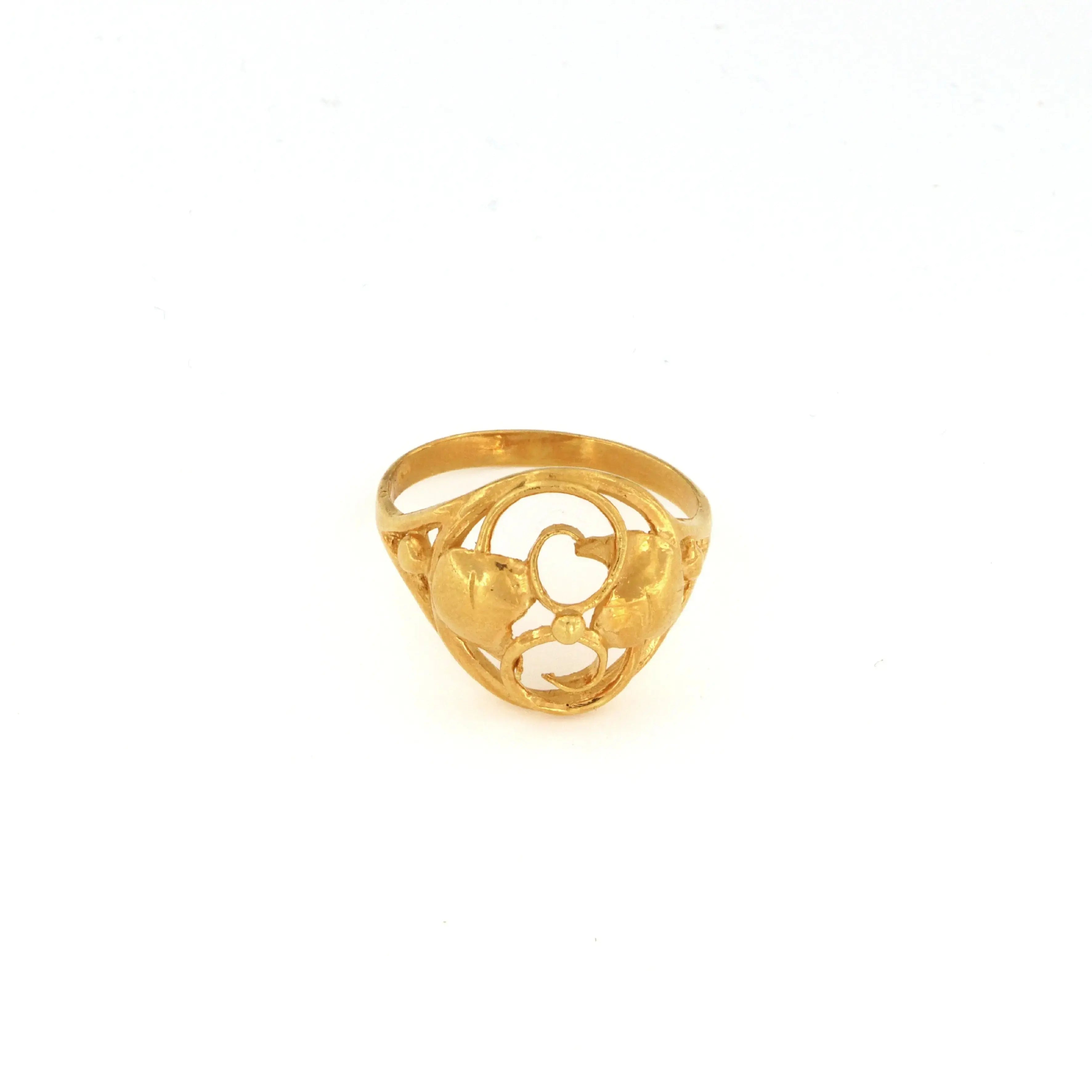 Guld Fingerring Skønvirke Med Blade Snirkler Forgyldt Sterlingsølv Str - Fingerringe  - 05740034036693
